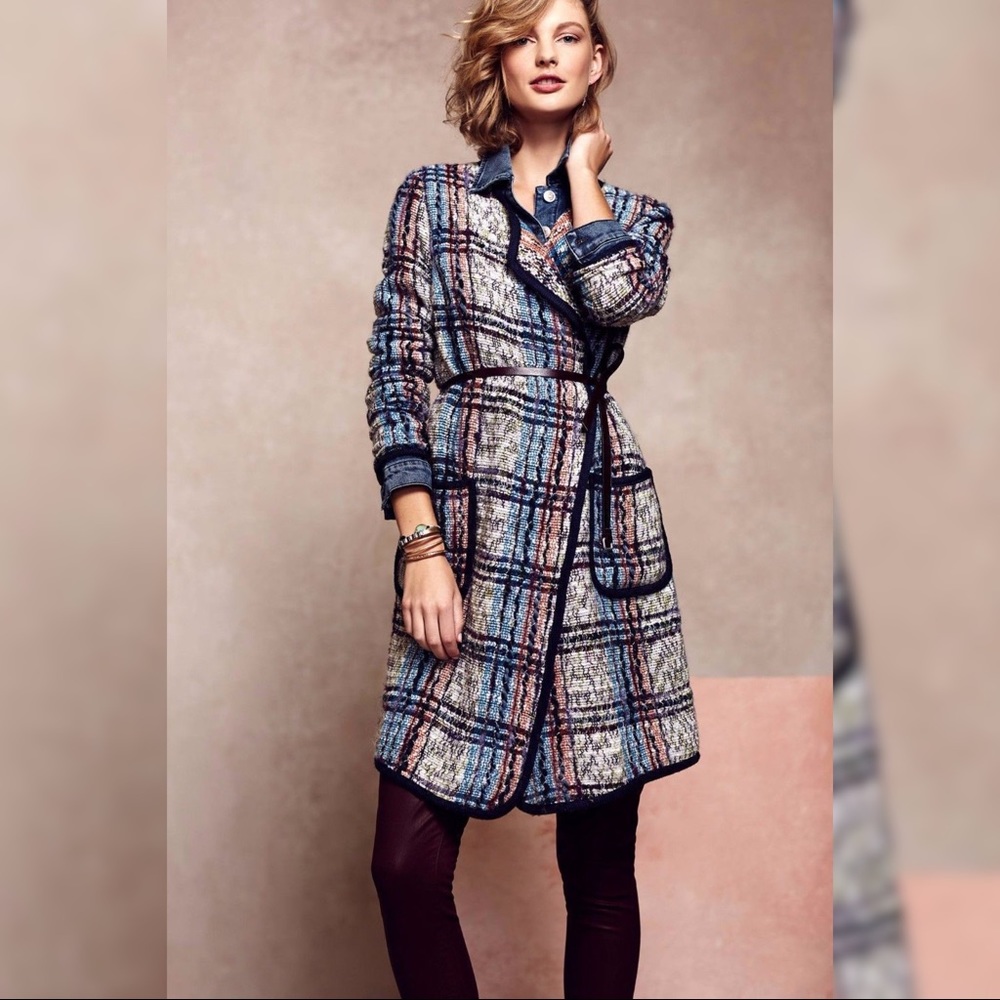 *SOLD* Tracy Reese Plaid Cardigan Swtr Coat - Rare